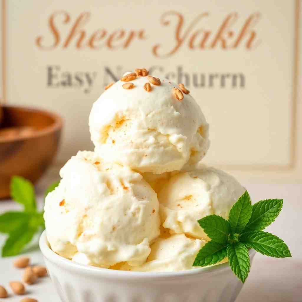Sheer Yakh Easy No-Churn Ice Cream Homemade Recipe